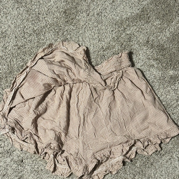 Orange Gingham skort, size S - Picture 3 of 3